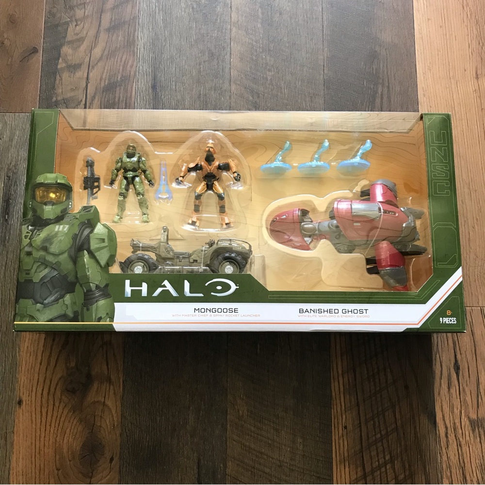 World of Halo Toys Vehicle & Figure Box Set 4" Figures Master Chief Elit…